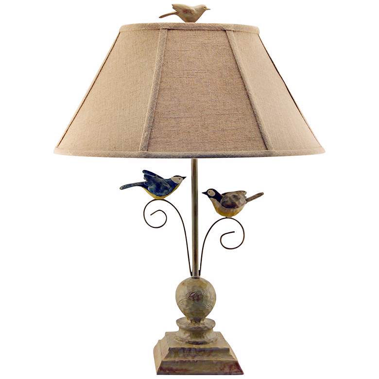 Image 1 A-Homestead Shoppe Fly Away Together 23" High Bird Table Lamp