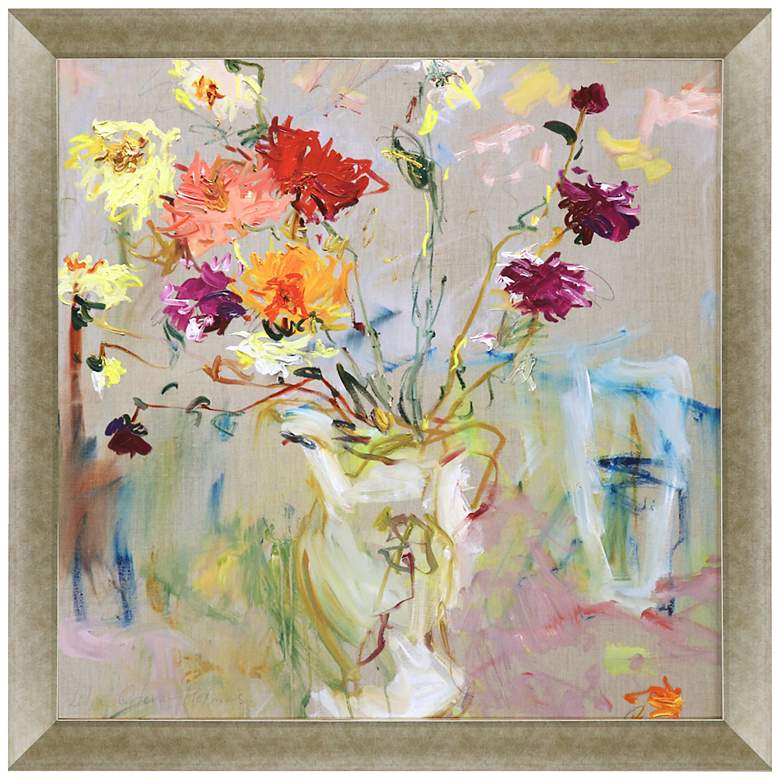 Image 3 A Jug of Dahlias 41" Square Giclee Framed Wall Art