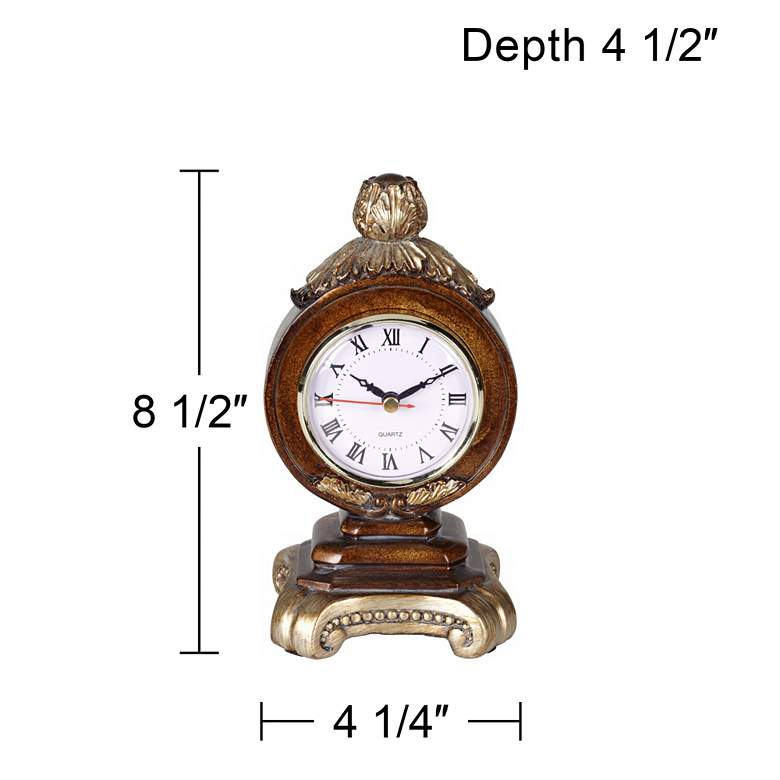 Image 5 A la Mode 8 1/2" High Traditional Table Clock more views
