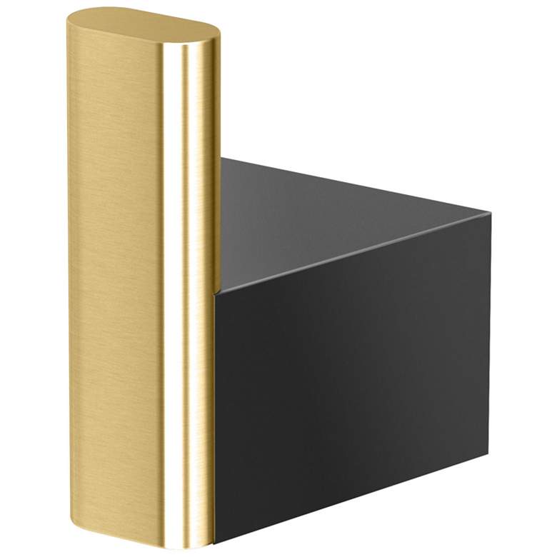 Image 1 A-Line Robe Hook, Brass/Matte Black