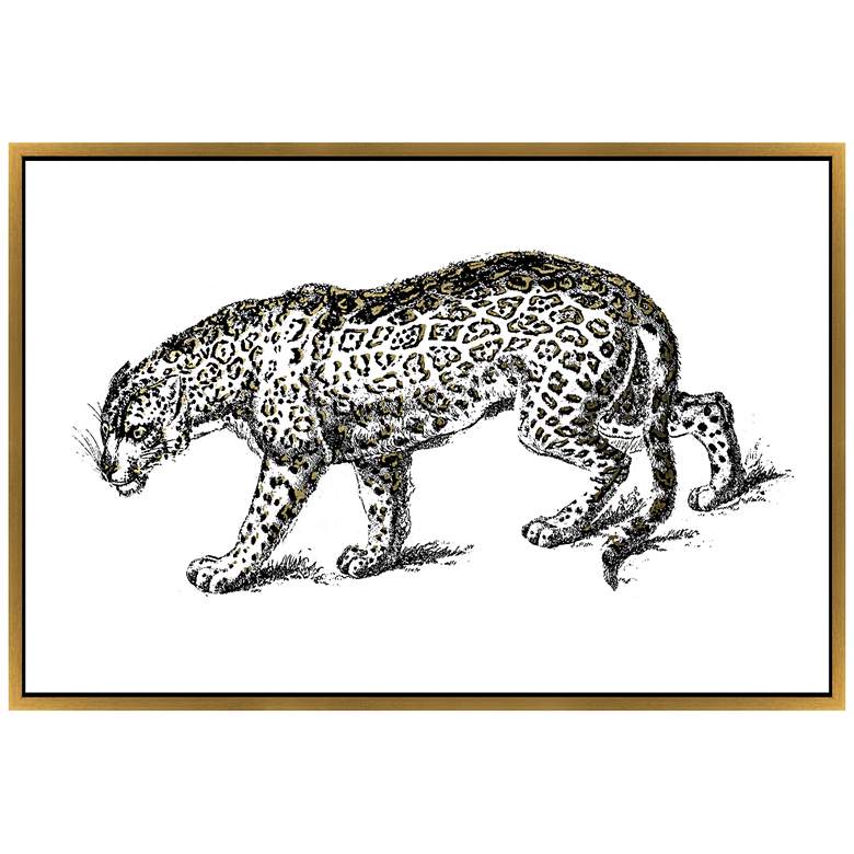 Image 1 A Little On The Wild Side 68 inchW Leopard Framed Wall Art