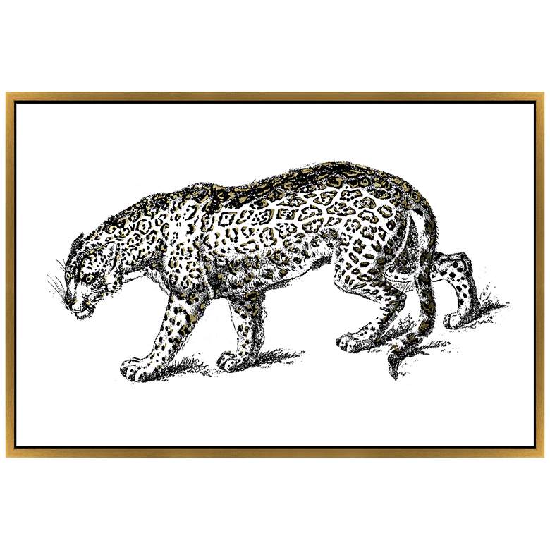 Image 1 A Little On The Wild Side 68"W Leopard Framed Wall Art