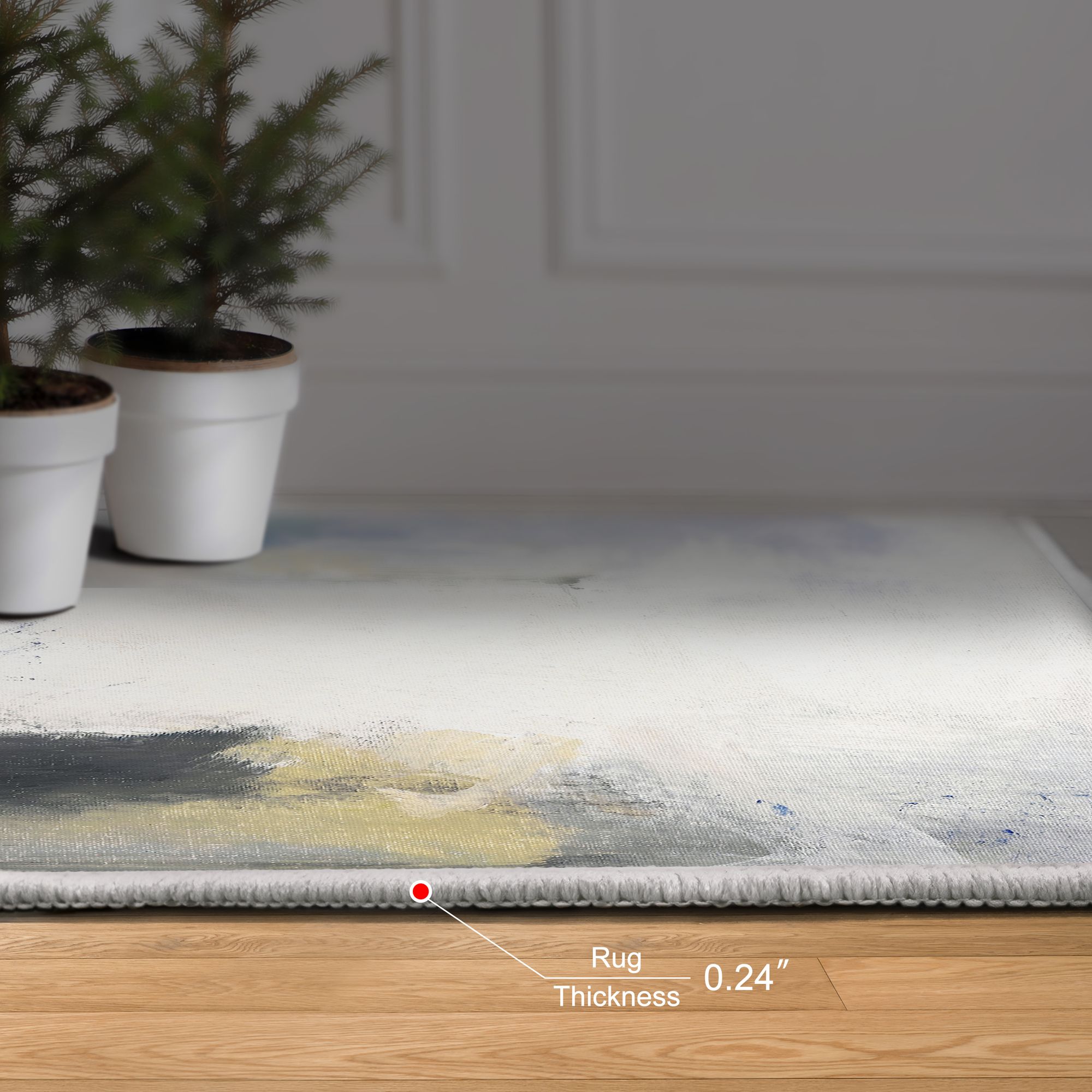 Image 6 A New Dawn Washable Abstract Art Area Rug size 8'x10' more views