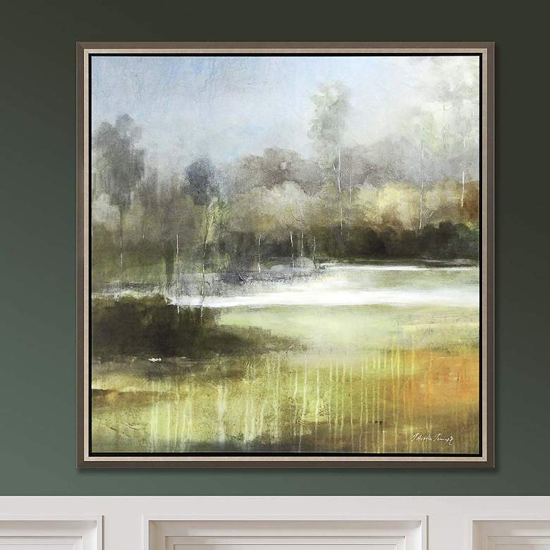 Image 1 A Quiet Place 46" High Framed Giclee on Canvas Wall Art