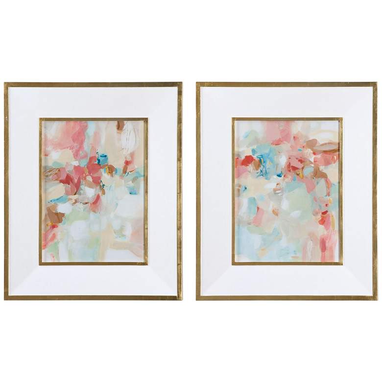 Image 2 A Touch of Blush and Rosewood Fences 2-Piece Wall Art Set