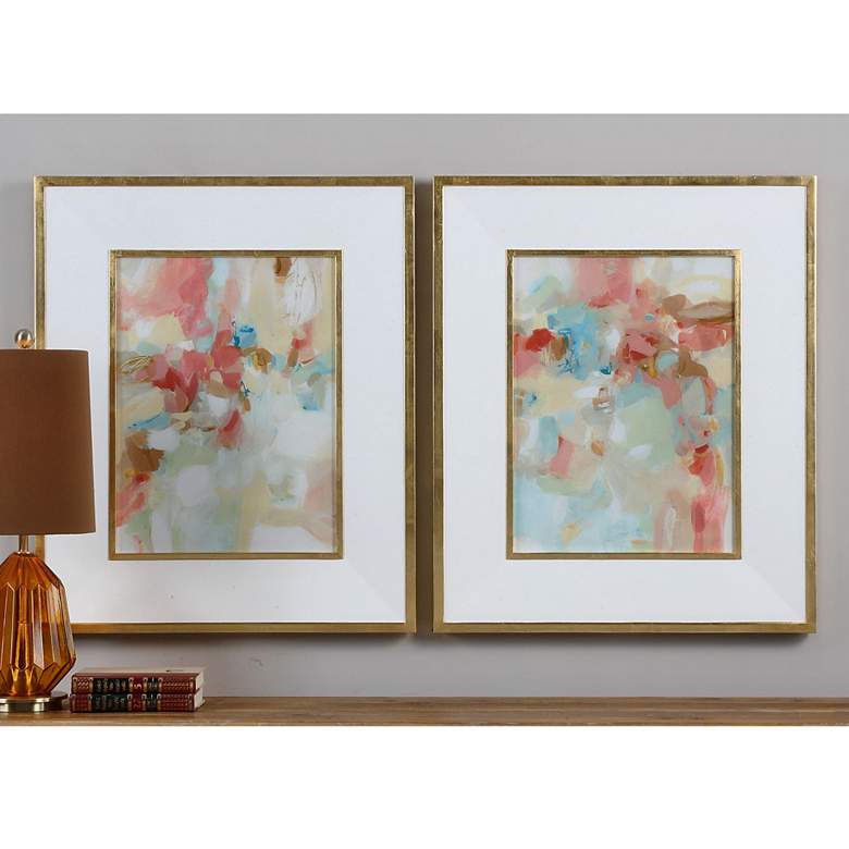 Image 1 A Touch of Blush and Rosewood Fences 2-Piece Wall Art Set