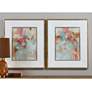 A Touch of Blush and Rosewood Fences 2-Piece Wall Art Set