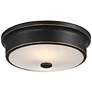 2_Aabria 11 3/4" Wide Black and Outdoor Flush Ceiling Light
