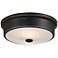 Aabria 11 3/4" Wide Black and Outdoor Flush Ceiling Light
