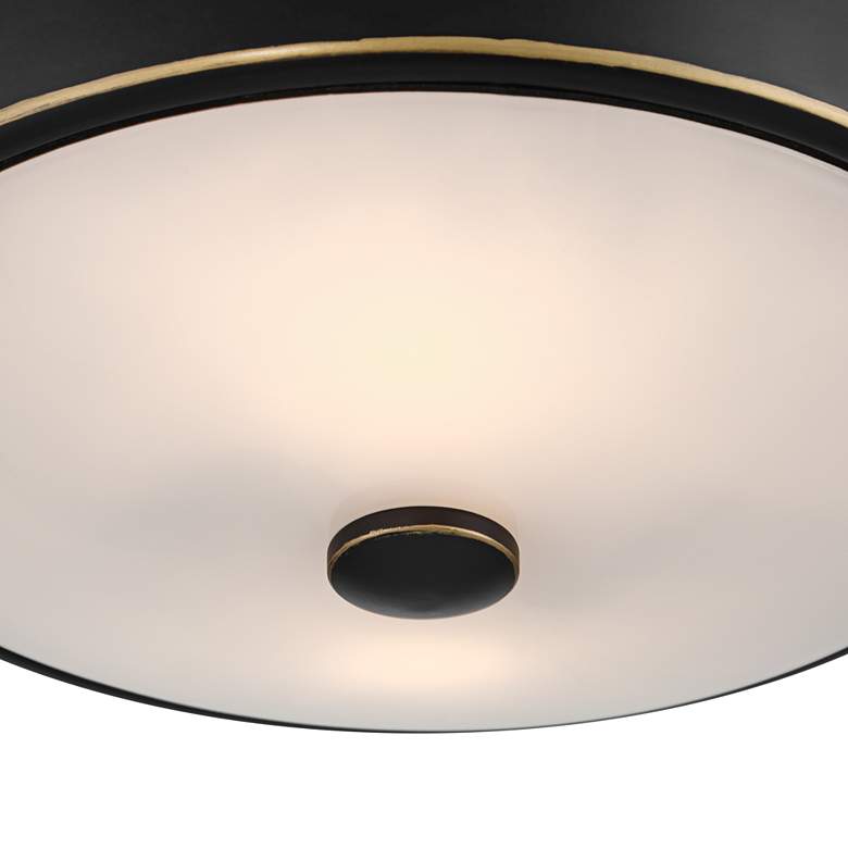 Image 4 Aabria 11 3/4" Wide Black and Outdoor Flush Ceiling Light more views