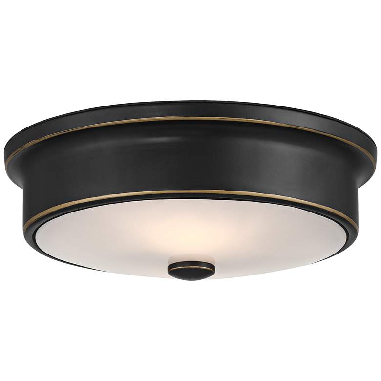 Image 5 Aabria 11 3/4" Wide Black and Outdoor Flush Ceiling Light more views