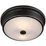 6_Aabria 11 3/4" Wide Black and Outdoor Flush Ceiling Light more views