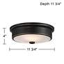 7_Aabria 11 3/4" Wide Black and Outdoor Flush Ceiling Light more views