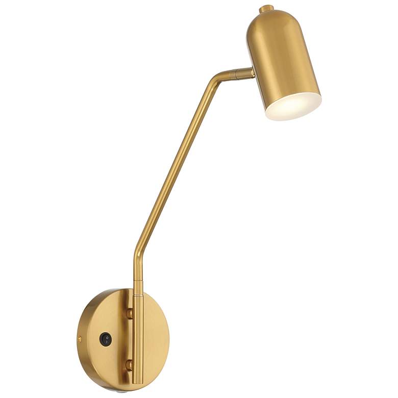 Image 1 Aalto 4.75" Wide Antique Brushed Brass  LED Reading Light