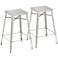 Aaron 26" Stainless Steel Counter Stools Set of 2