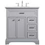 2_Aaron 32" Wide Gray 3-Drawer Single Sink Bathroom Vanity
