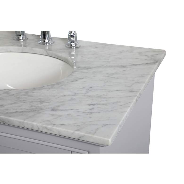 Image 5 Aaron 32" Wide Gray 3-Drawer Single Sink Bathroom Vanity more views
