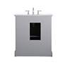 Aaron 32" Wide Gray 3-Drawer Single Sink Bathroom Vanity