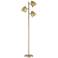 Aaron Aged Brass 3-Light Floor Lamp with 9W LED Bulbs