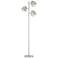 Aaron Brushed Nickel 3-Light Tree Floor Lamp
