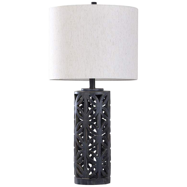 Image 1 Aasha Malta Oil-Rubbed Black Column Table Lamp