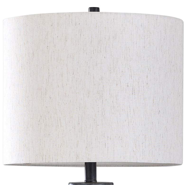 Image 4 Aasha Malta Oil-Rubbed Black Column Table Lamp more views