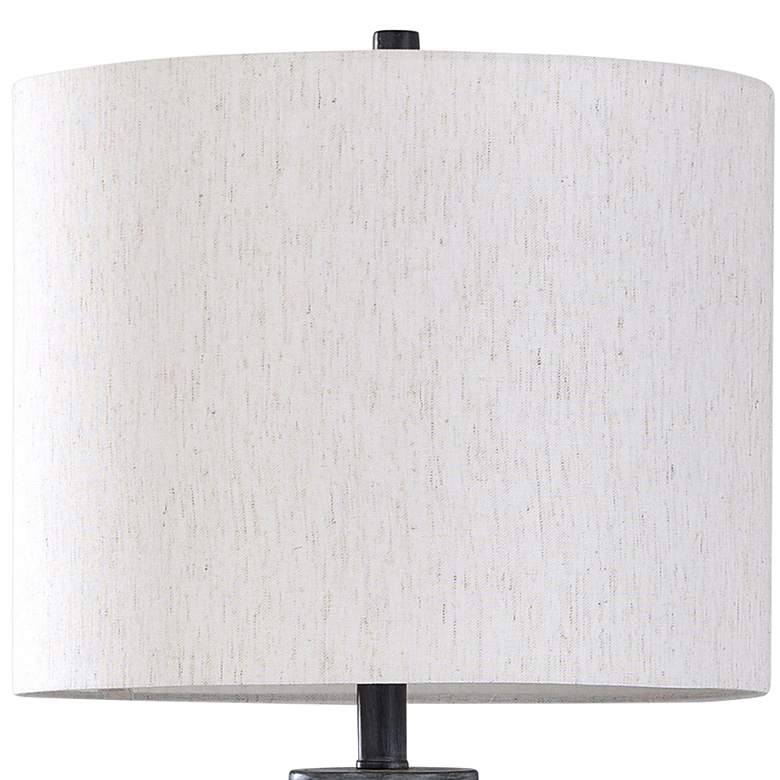 Image 3 Aasha Malta Oil-Rubbed Black Column Table Lamp more views