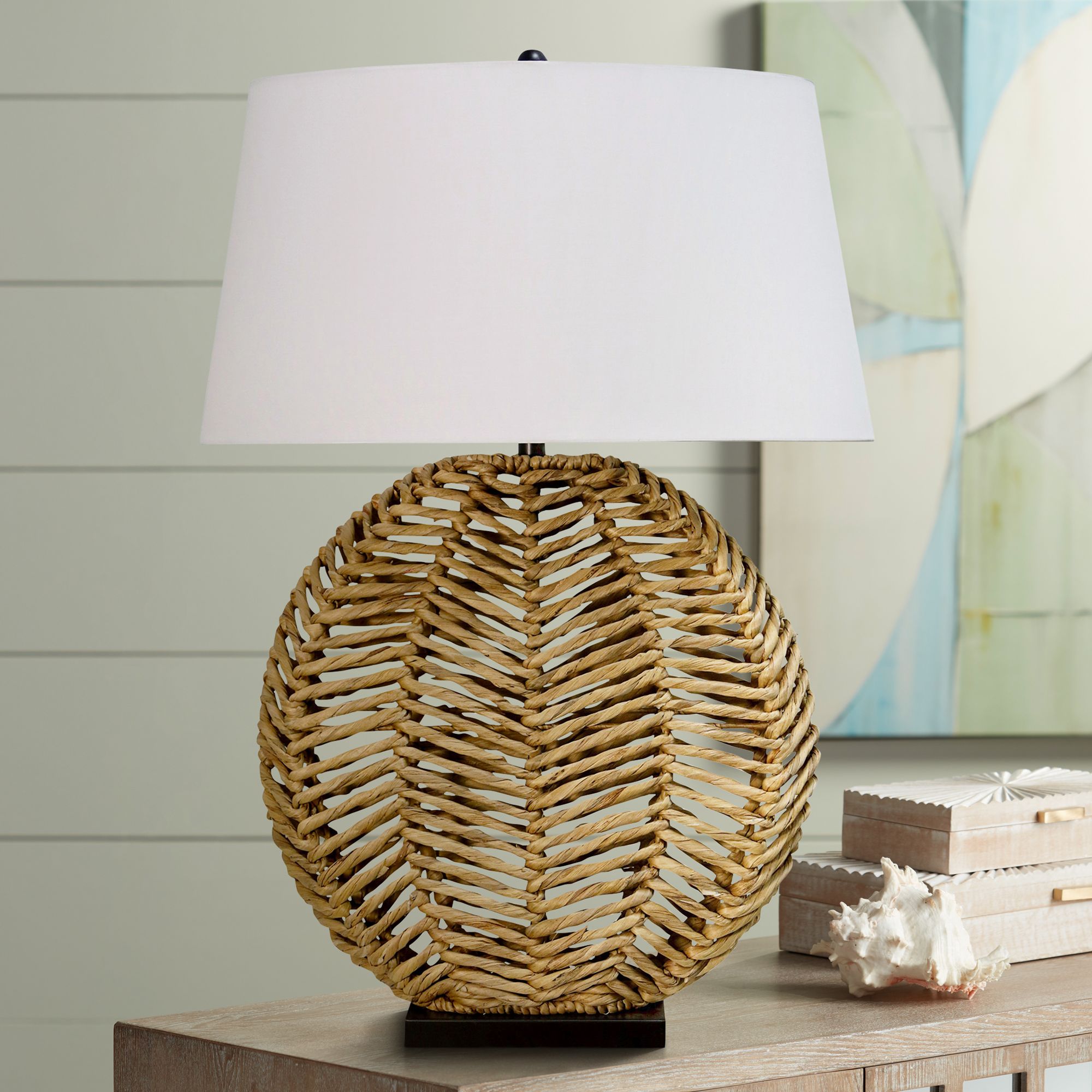 water hyacinth table lamp