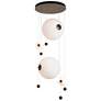 Abacus 4-Light Round LED Pendant - Bronze - Opal Glass - Standard Height