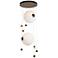 Abacus 4-Light Round LED Pendant - Bronze - Opal Glass - Standard Height