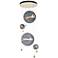Abacus 4-Light Round LED Pendant - Gold - Grey Glass - Standard Height