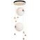Abacus 4-Light Round LED Pendant - Gold - Opal Glass - Standard Height