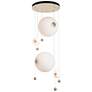 Abacus 4-Light Round LED Pendant - Gold - Opal Glass - Standard Height