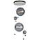 Abacus 4-Light Round LED Pendant - Platinum - Grey Glass - Standard Height