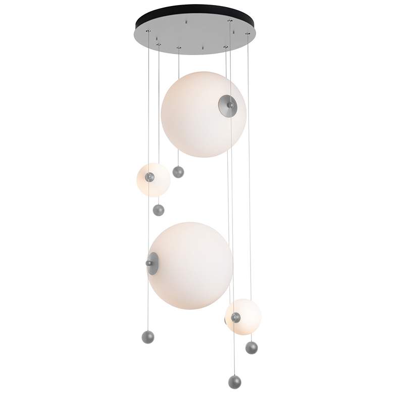 Image 1 Abacus 4-Light Round LED Pendant - Platinum - Opal Glass - Standard Height