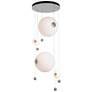 Abacus 4-Light Round LED Pendant - Platinum - Opal Glass - Standard Height