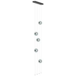 Abacus 5-Light Floor to Ceiling Plug-In LED Lamp - Black - Cool Grey
