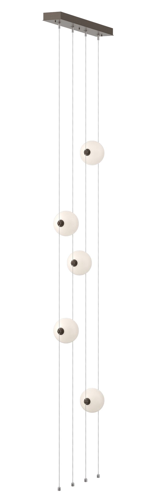 Abacus 5-Light Floor to Ceiling Plug-In LED Lamp Bronze Opal Made to Order