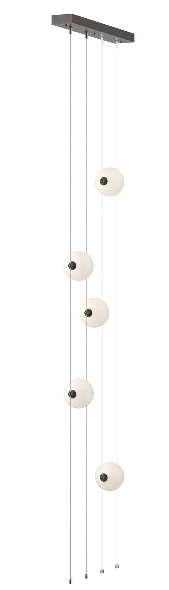 Abacus 5-Light Floor to Ceiling Plug-In LED Lamp Bronze Opal Made to Order
