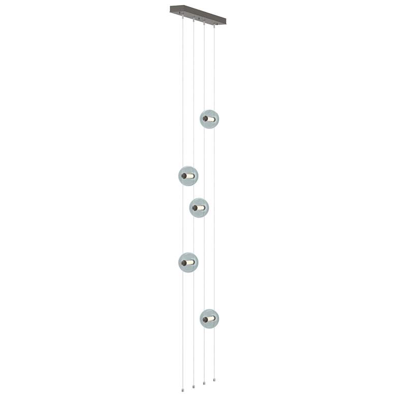 Image 1 Abacus 5-Light Floor to Ceiling Plug-In LED Lamp - Dark Smoke - Cool Grey