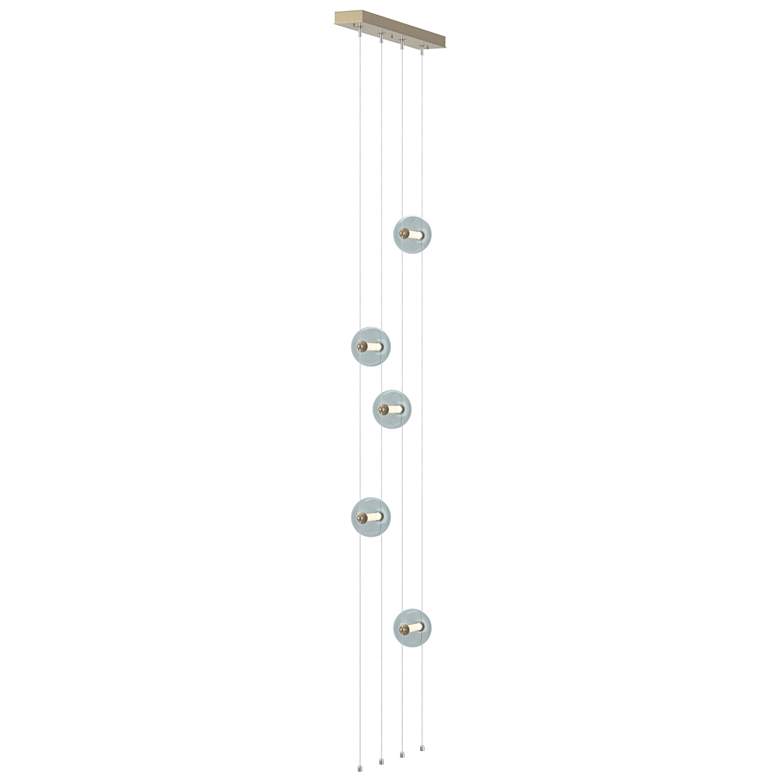 Image 1 Abacus 5-Light Floor to Ceiling Plug-In LED Lamp - Gold - Cool Grey