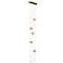 Abacus 5-Light Floor to Ceiling Plug-In LED Lamp - Gold - Opal