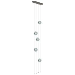 Abacus 5-Light Floor to Ceiling Plug-In LED Lamp - Iron - Cool Grey