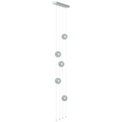 Abacus 5-Light Floor to Ceiling Plug-In LED Lamp - Platinum - Cool Grey