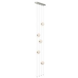 Abacus 5-Light Floor to Ceiling Plug-In LED Lamp - Sterling - Opal