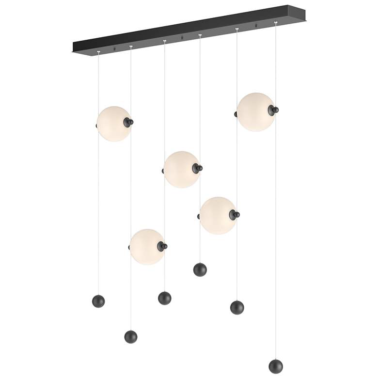 Image 1 Abacus 5-Light LED Pendant - Black - Opal