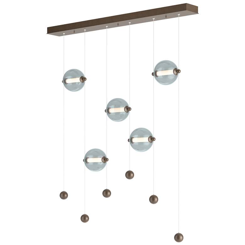 Image 1 Abacus 5-Light LED Pendant - Bronze - Cool Grey