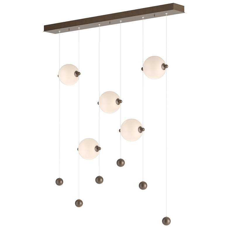 Image 1 Abacus 5-Light LED Pendant - Bronze - Opal