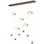 Abacus 5-Light LED Pendant - Bronze - Opal