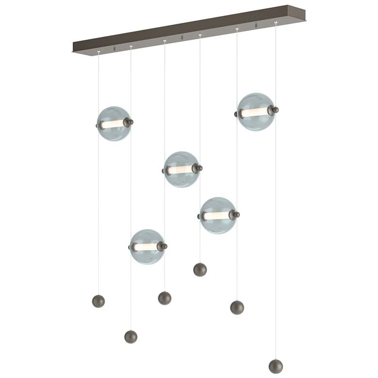 Image 1 Abacus 5-Light LED Pendant - Dark Smoke - Cool Grey